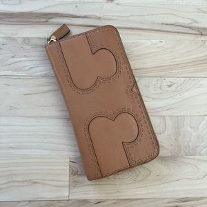 Tory Burch Leather Wallet - Camel Color